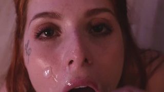 He came on my face, but I keep sucking his dick and he came AGAIN! Maru Kav